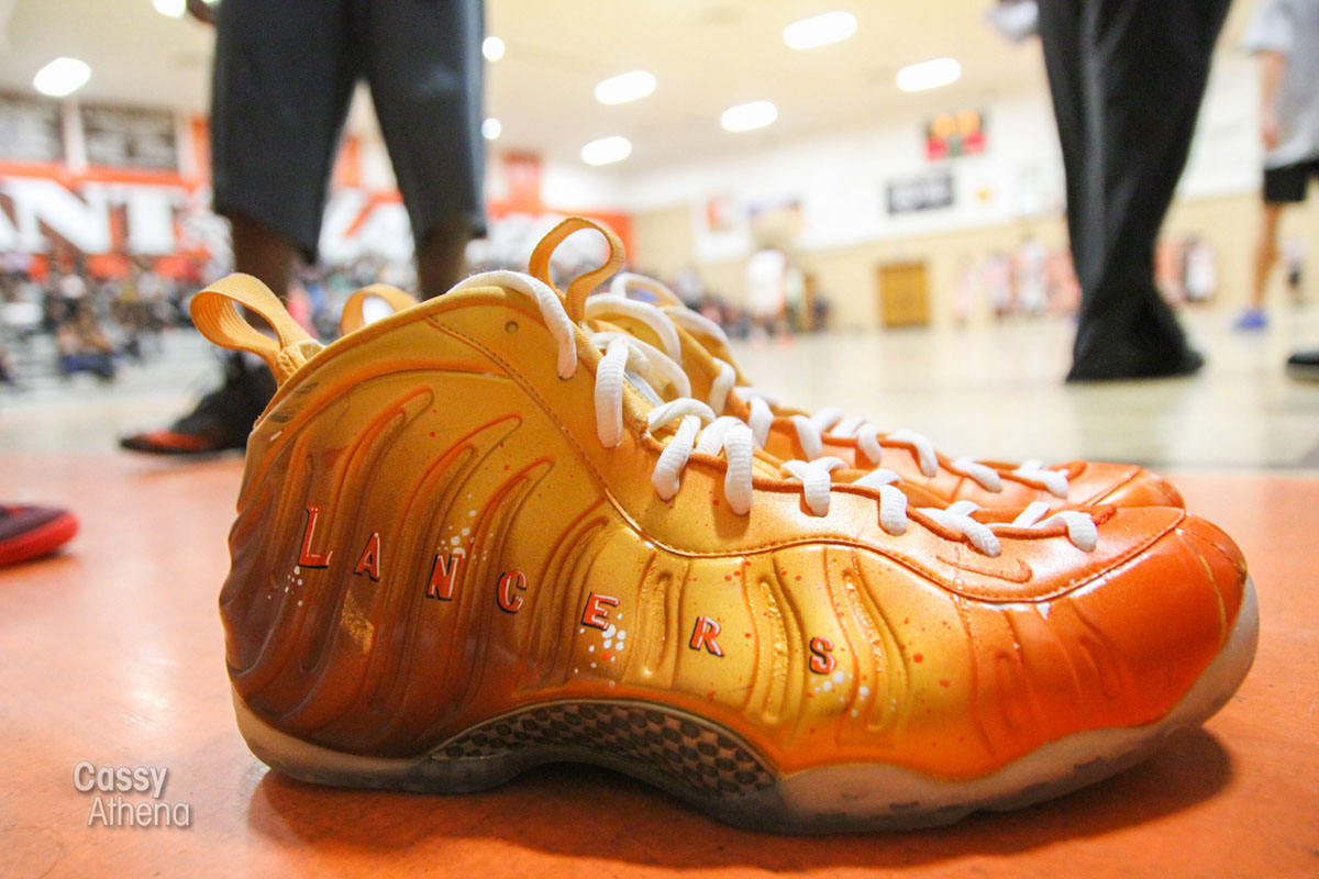 Glbert Arenas wears Custom Nike Air Foamposite One for Grant High Alumni Game (8)