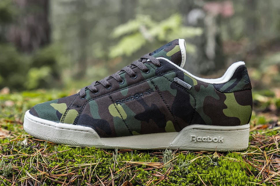 Sneakersnstuff x Reebok NPC II Gore-Tex Camo profile