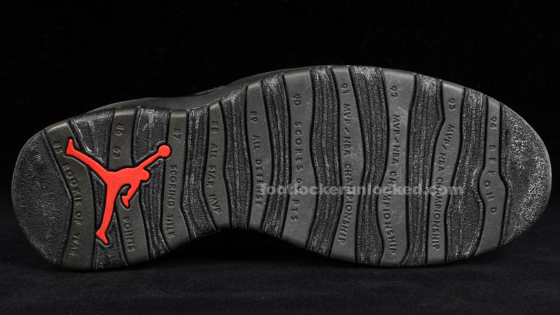Air Jordan X - Black/Dark Shadow-True Red OG Sample