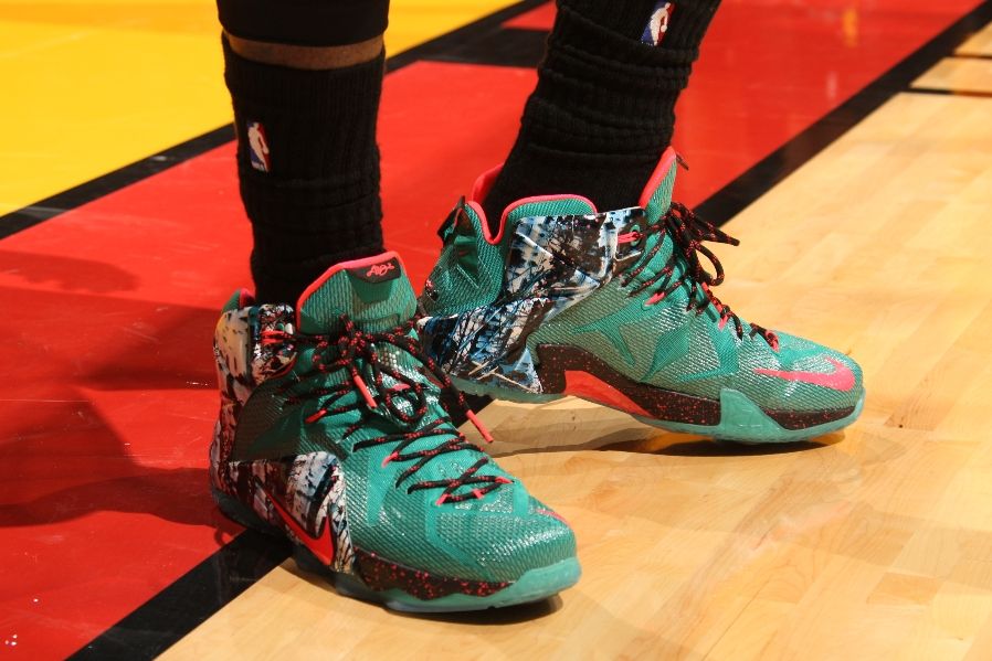 LeBron James wearing Nike LeBron XII 12 Akron Birch (7)