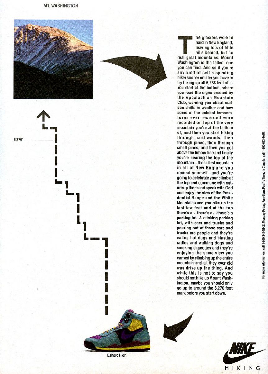 Jumping jack Pluche pop hardop Vintage Ad: The Baltoro Boot from Nike Hiking | Complex