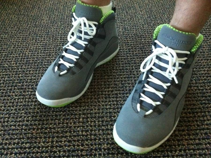 Air Jordan X - Grey/Green/White Sample