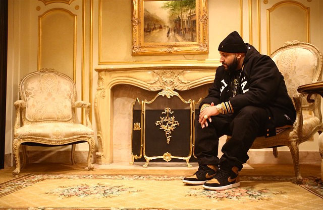 DJ Khaled wearing Air Jordan I 1 Melo