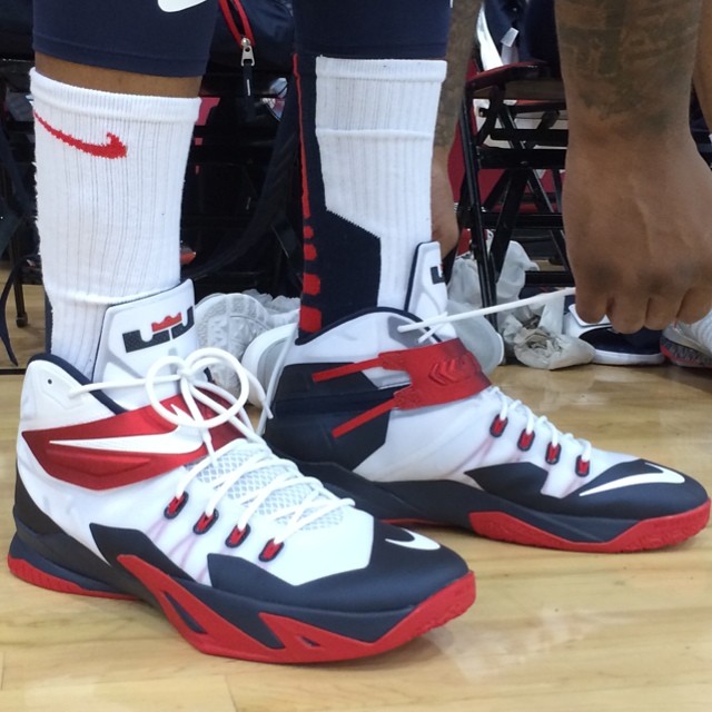 DeMarcus Cousins wearing Nike Zoom Soldier 8 USA
