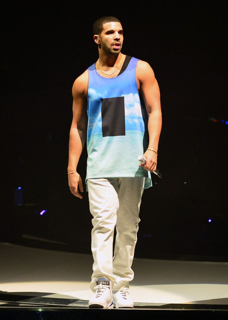 Drake wearing Air Jordan 7 VII Retro Orlando