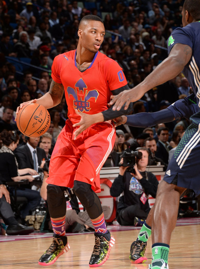 Damian Lillard wearing adidas Crazyquick 2 All-Star