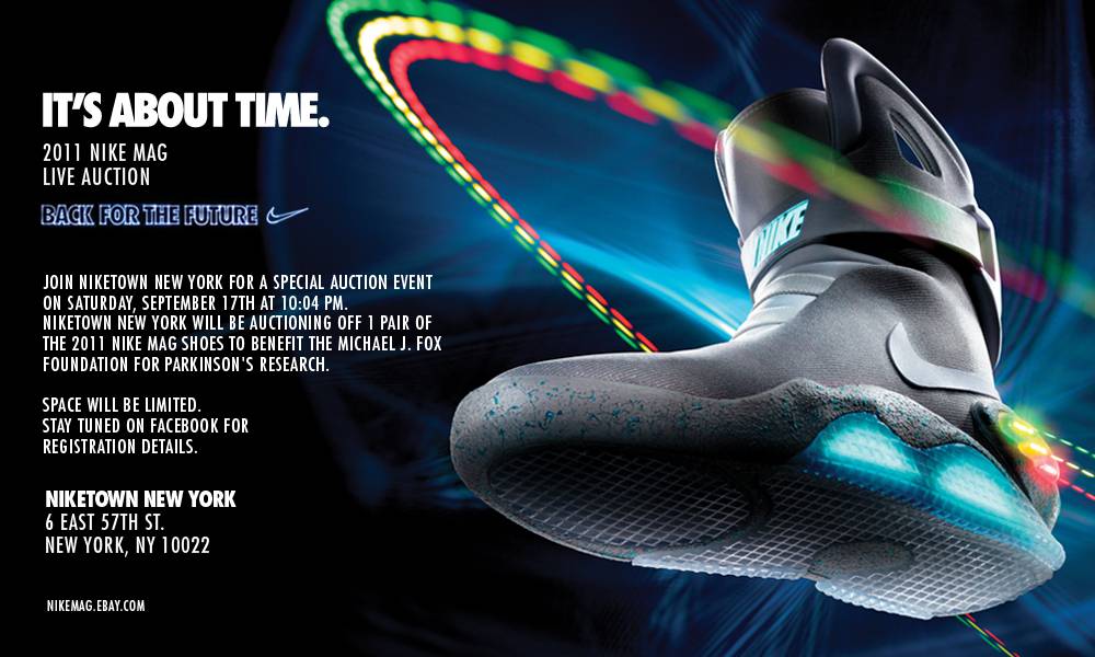 Nike MAG Back to the Future Shoes Niketown New York Auction