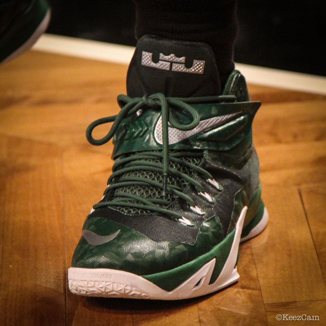 Marcus Thornton wearing Nike Zoom Soldier VIII 8 Green