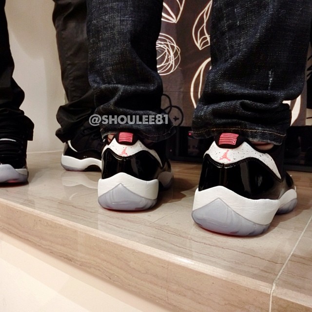 Detailed & On-Foot Photos of the 'Infrared' Air Jordan 11 Low