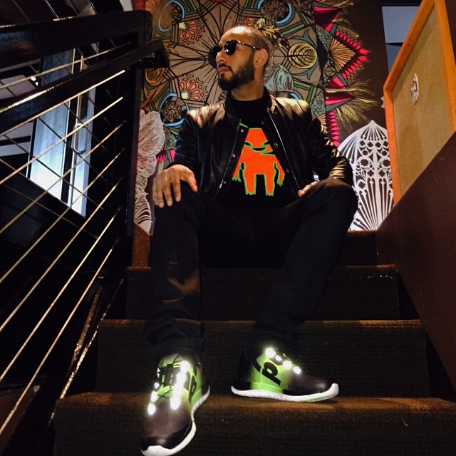 Swizz Beatz wearing Reebok ZPump Fusion