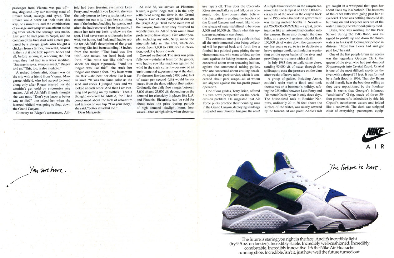 bueno crítico tristeza Vintage Ad: Nike Air Huarache Runner | Sole Collector
