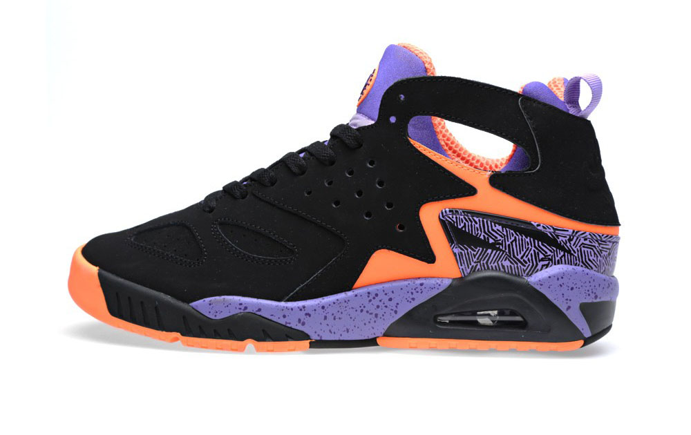 nike huarache black purple orange