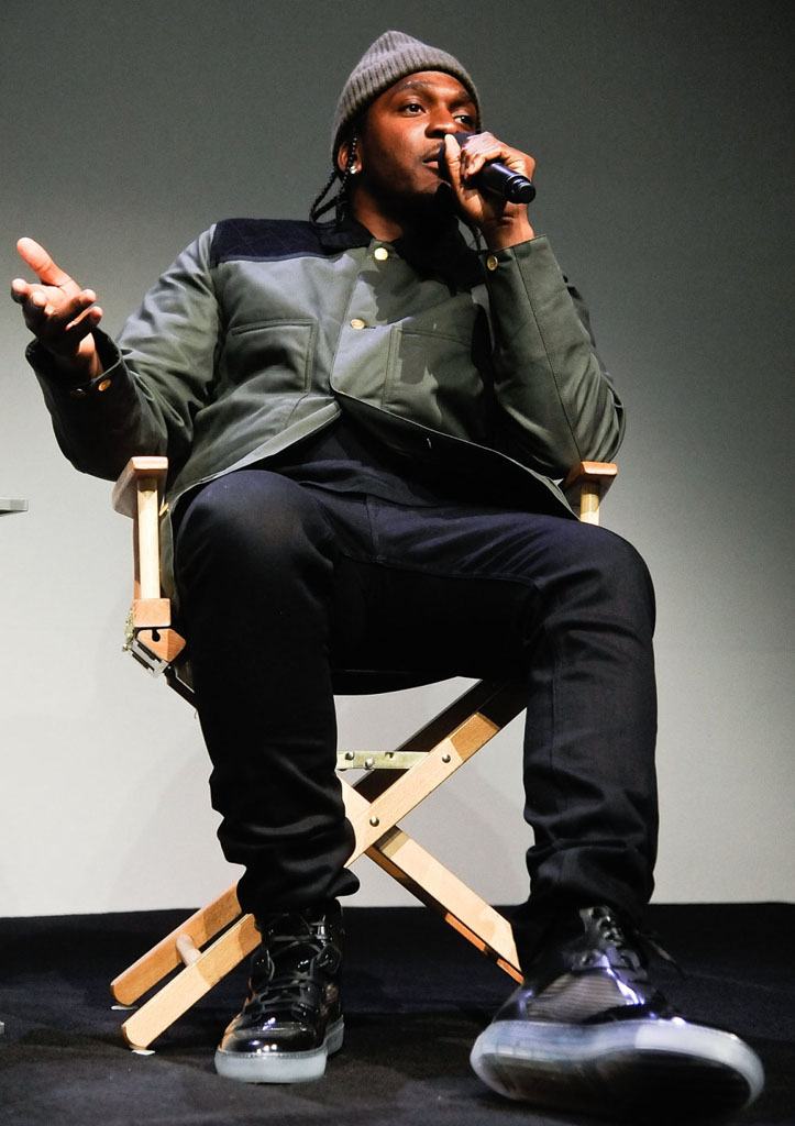 Pusha T wearing Balenciaga Pleated Sneakers