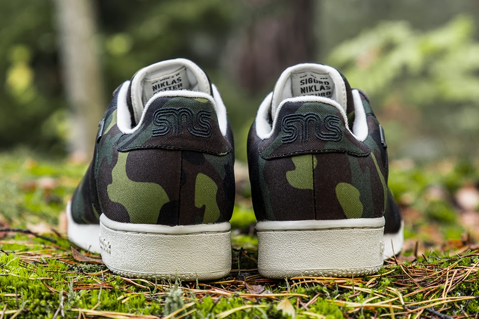 Sneakersnstuff x Reebok NPC II Gore-Tex Camo heel logo