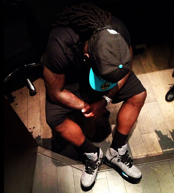 Ace Hood wearing air Jordan V 5 Retro 3Lab