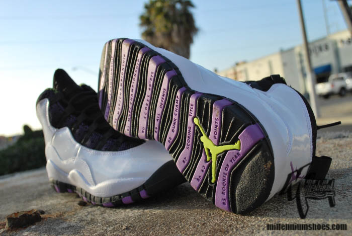 Jordan 10 black and on sale purple