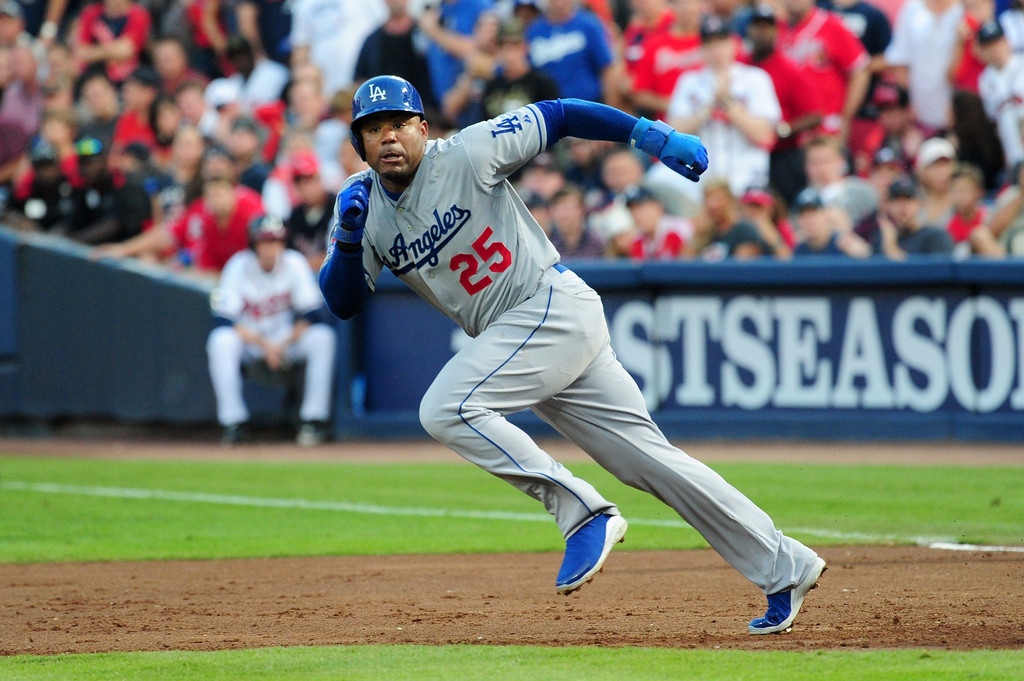 MLB Watch Carl Crawford in the Jordan Trunner Pro Dodgers PE