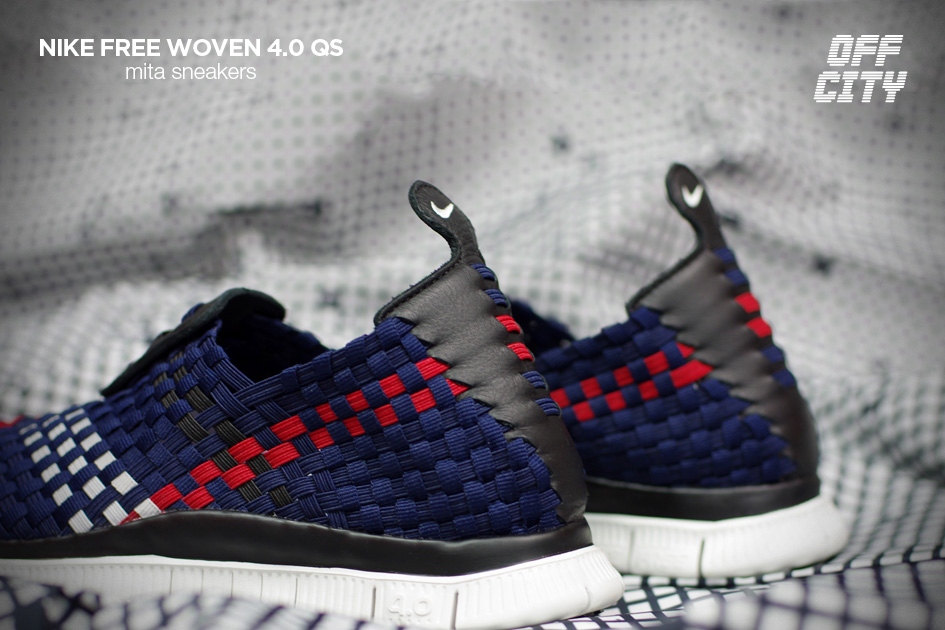 mita sneakers x Nike Free Woven 4.0 QS heel detail