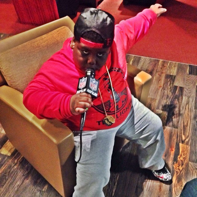 TerRio wearing Nike LeBron 11 Graffiti