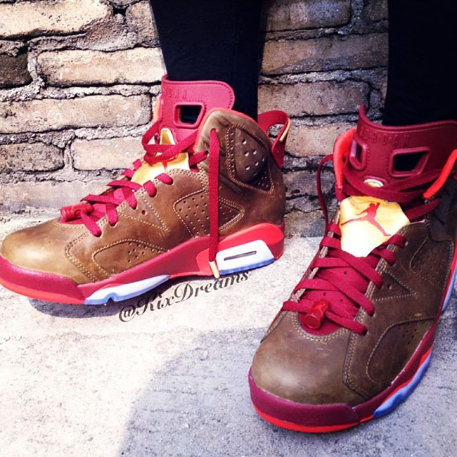 air jordan 6 iron man red