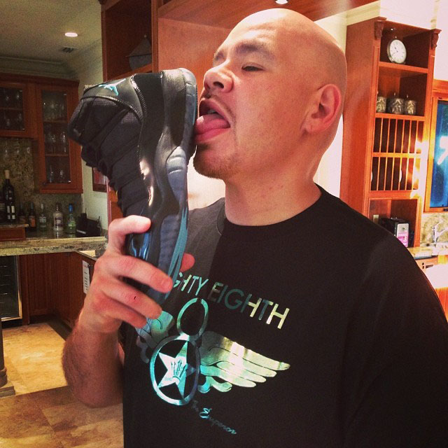 Fat Joe wearing Air Jordan 11 Retro Gamma Blue