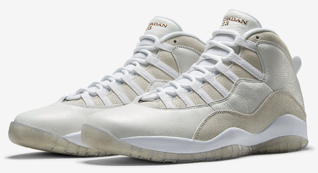 jordan 10 gold and white