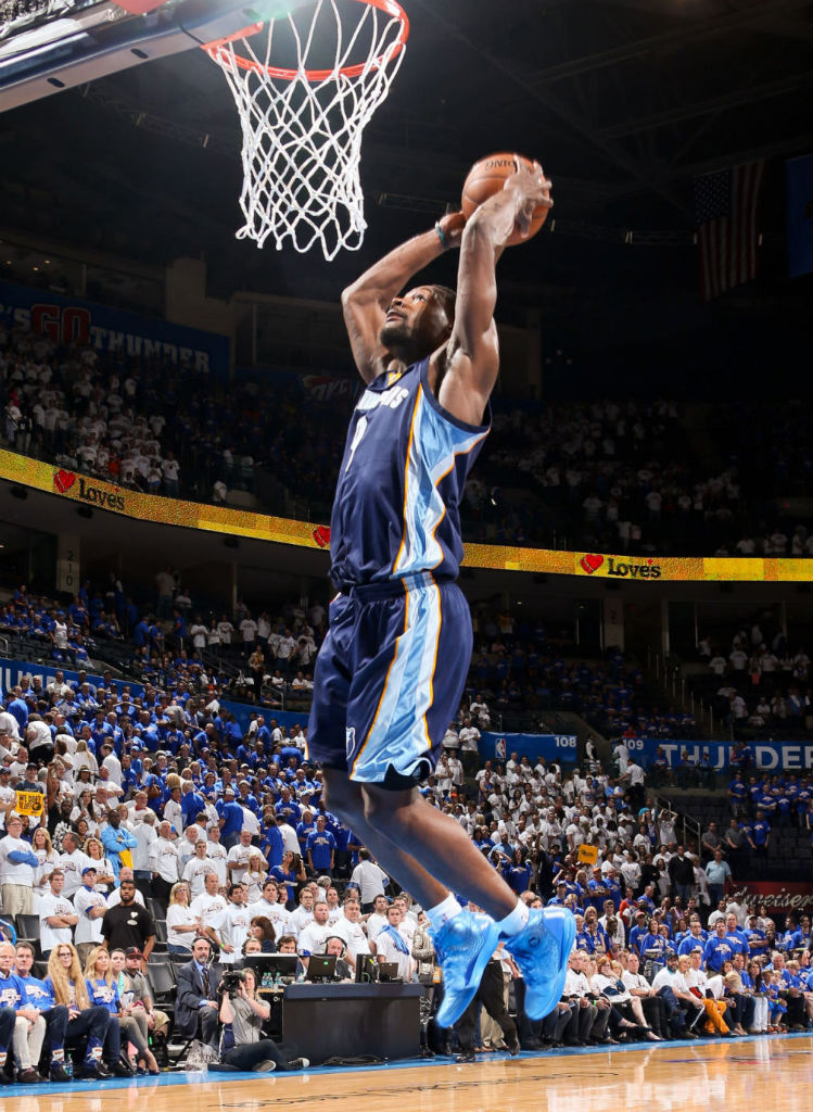 Tony Allen wearing adidas Rose 3.5 Triple Blue