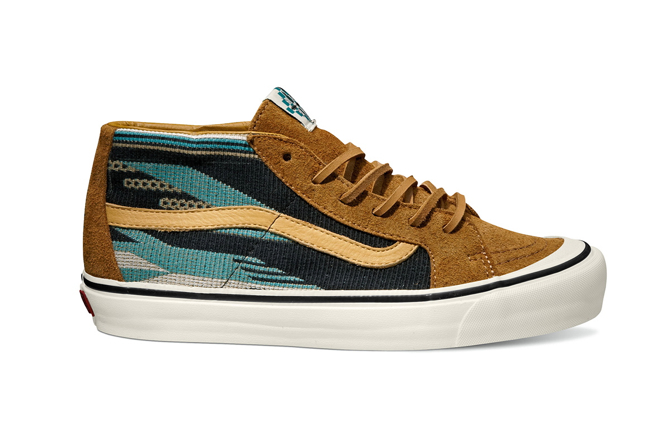 Vans Vault x Taka Hayashi Sk8 Mid LX Chimayo in Golden Brown