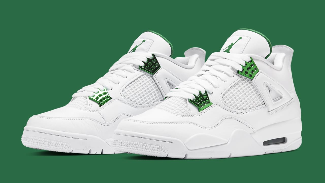 air jordan 4 summit white pine green