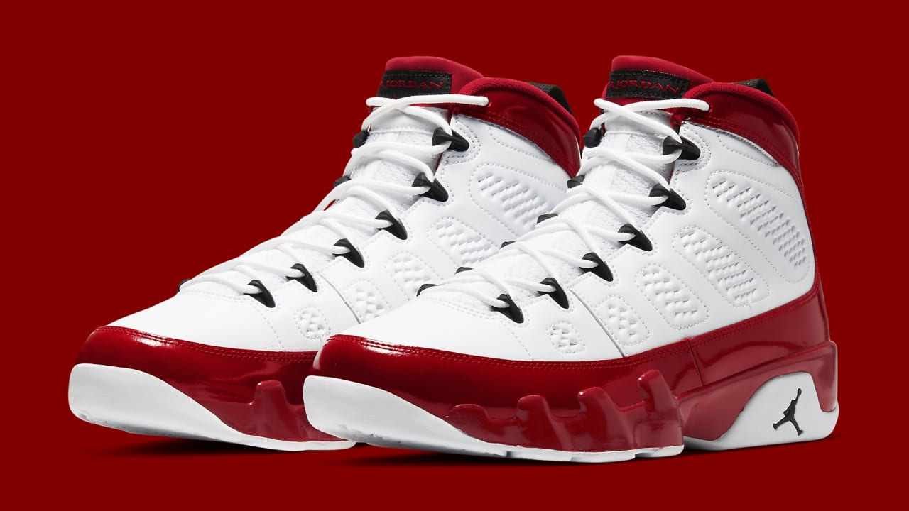 red and white nines jordans