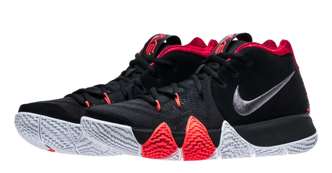 kyrie 4 black and red