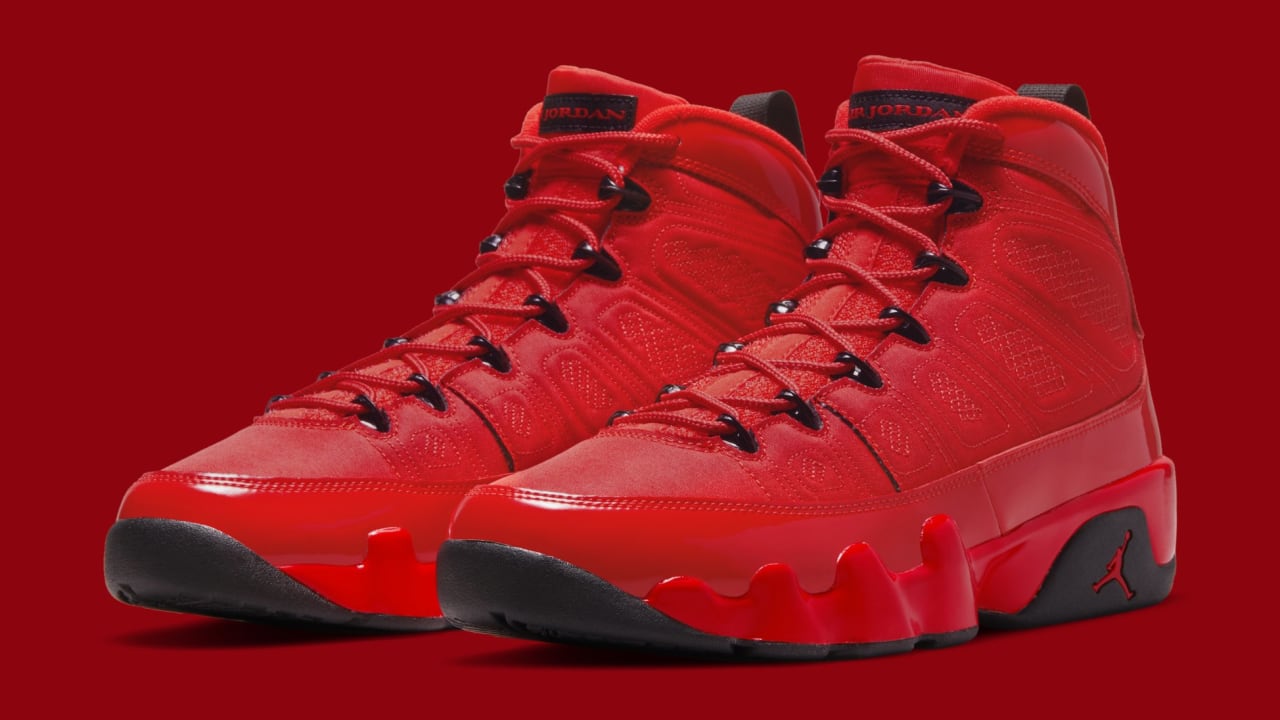 jordan 9 red and white