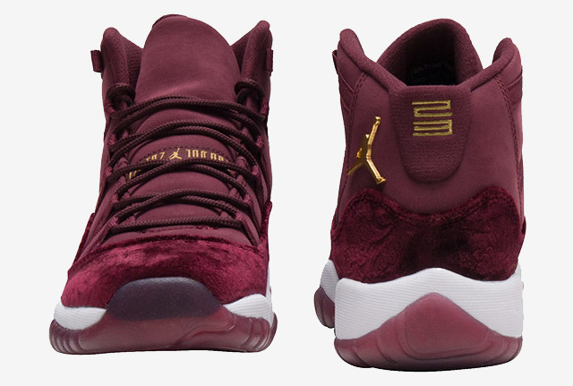 burgandy velvet jordans