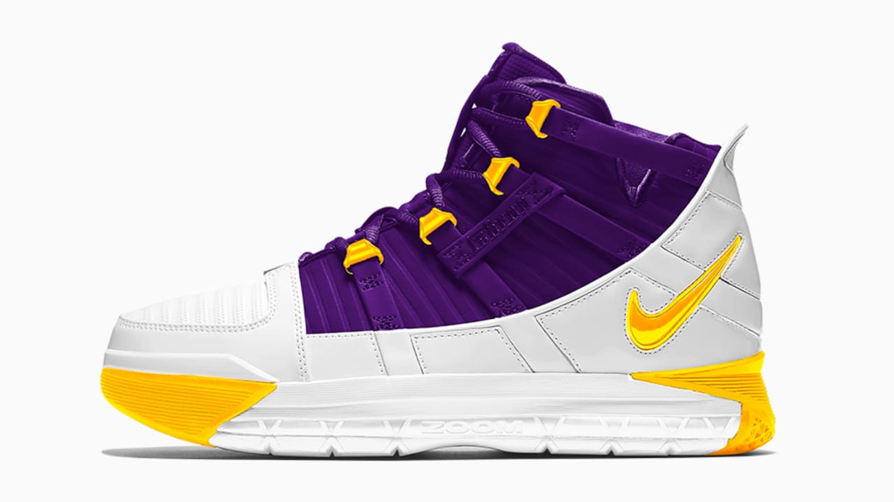 Nike zoom lebron 3 lakers discount