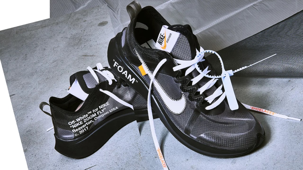 Off-White x Nike Zoom Fly 'Black' 'Tulip Pink' Release Date AJ4588-600 AJ4588-001 10/13/2018 | Sole Collector