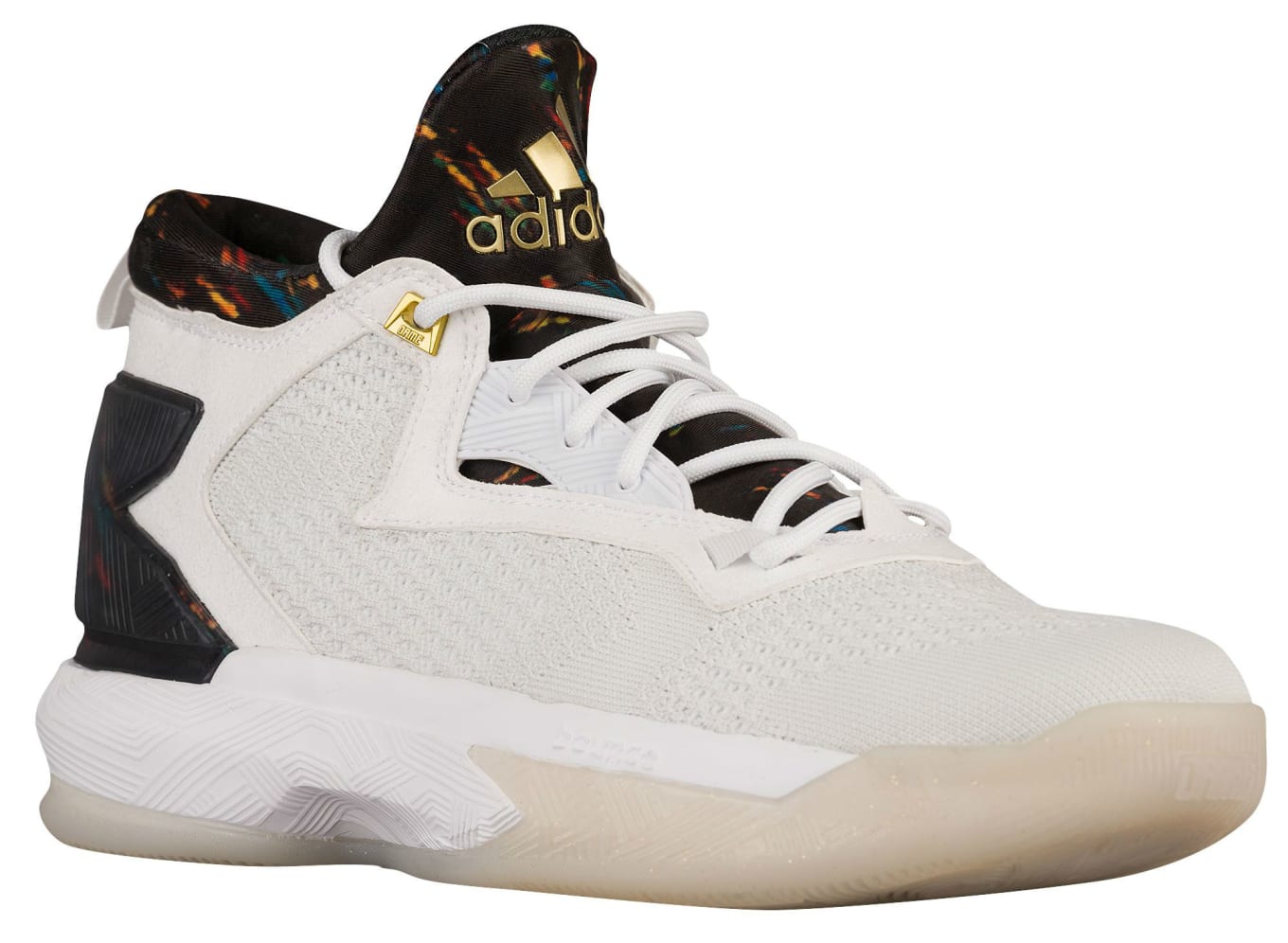 adidas D Lillard 2 White/Black-Gold-Multicolor | Sole Collector