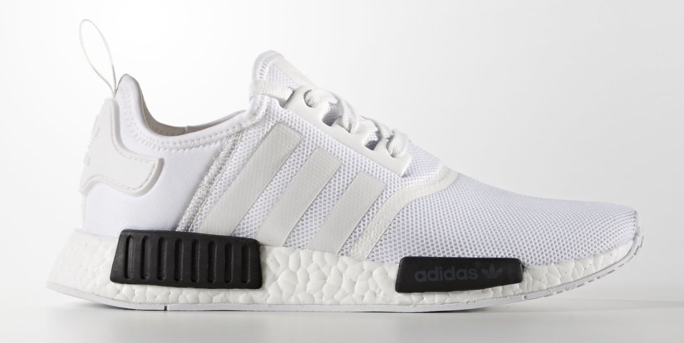 nmd shoes black and white