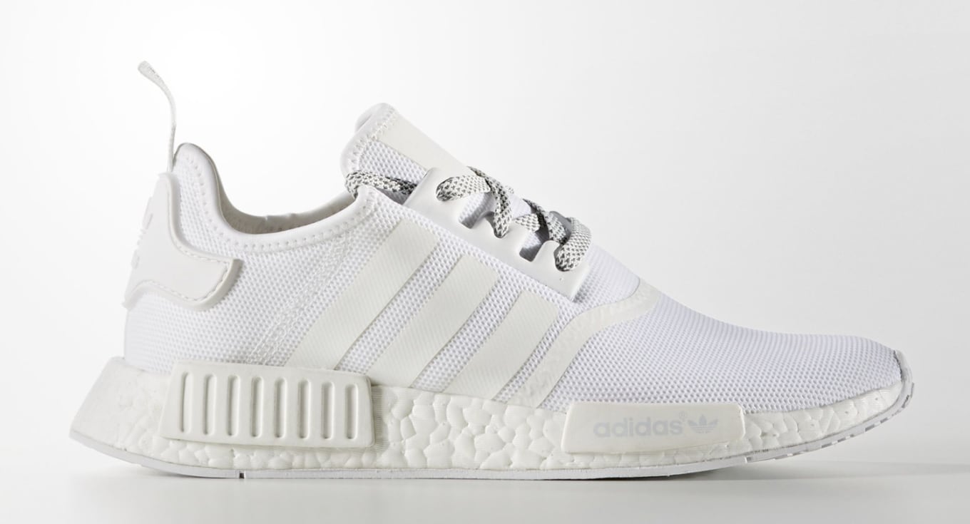 white and black nmds