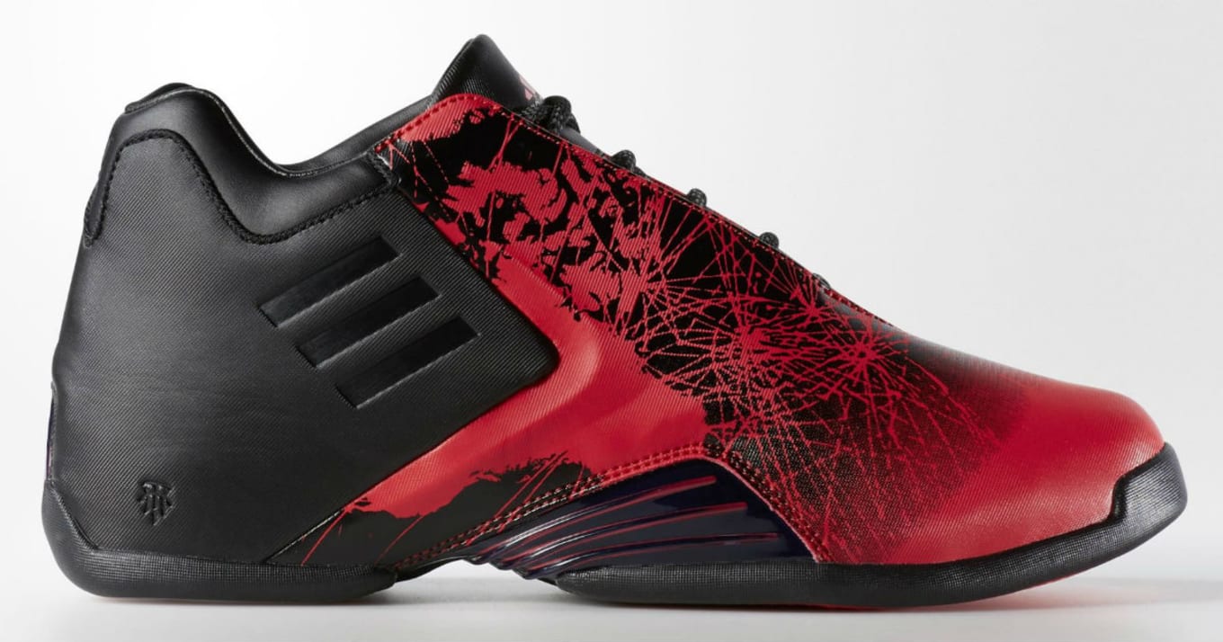 adidas TMAC 3 Black/Red Splatter | Sole
