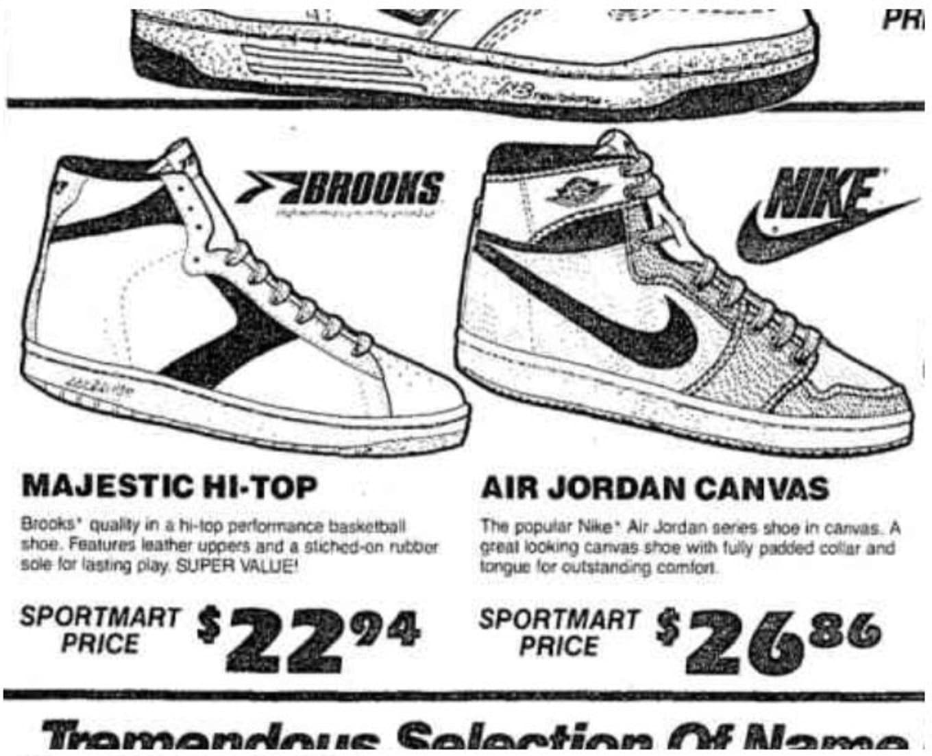 how much did air jordans cost in 1986