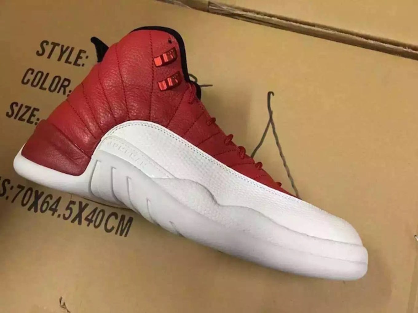 jordan 12 red and white