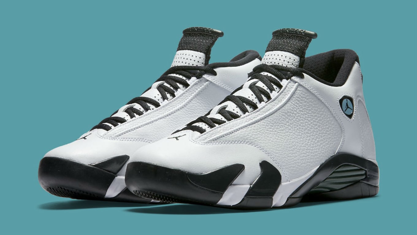 jordan 14 oxidized green on feet