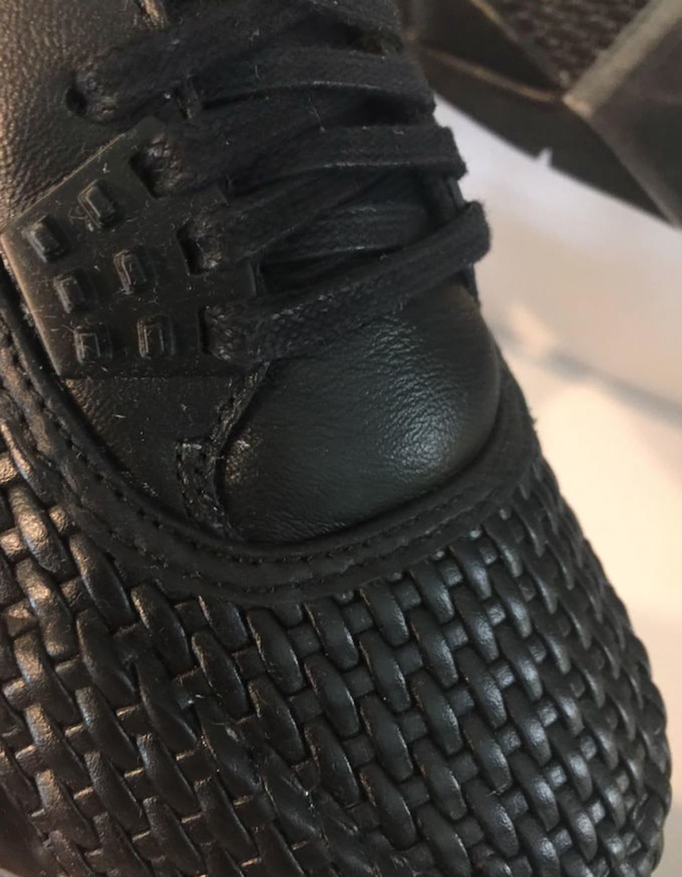 black woven jordans