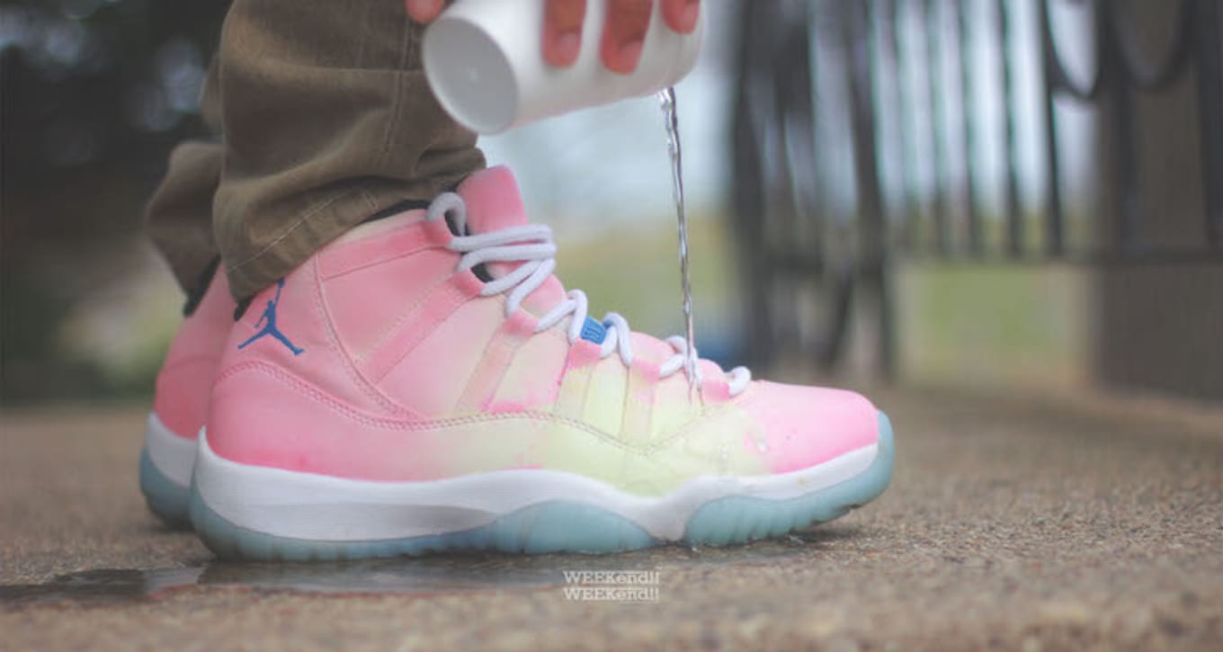 custom pink jordans