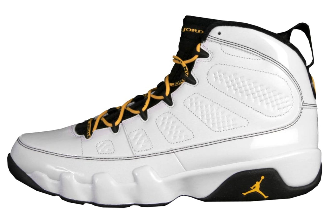 jordan retro 9 white and gold