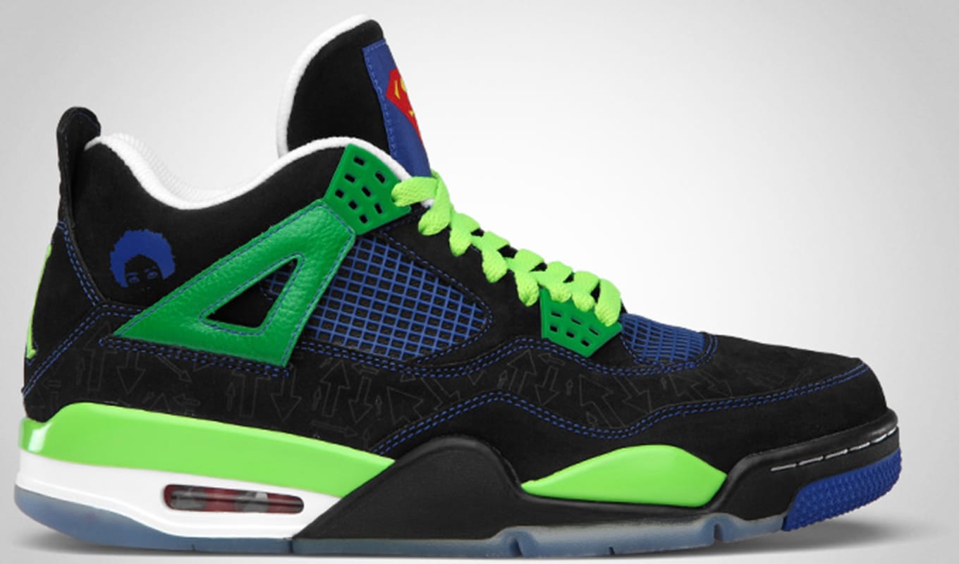 green and black jordan 4