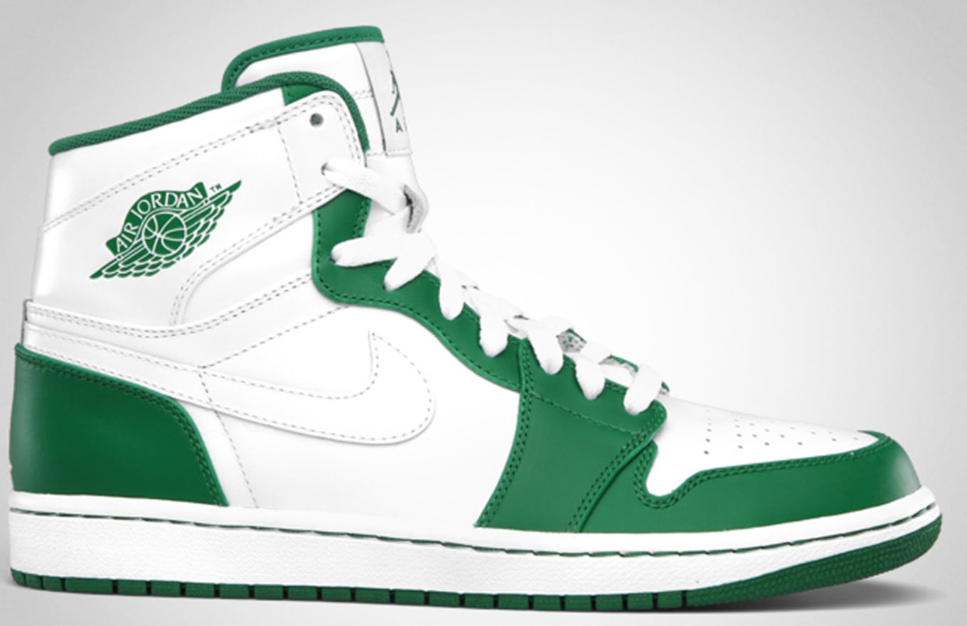 green and white jordan ones