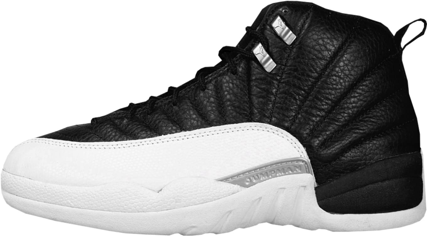 black and silver jordan 12