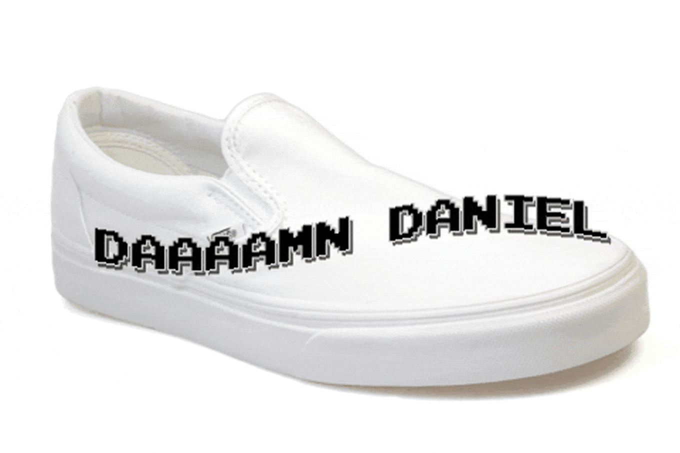 Daniel with the white vans clearance