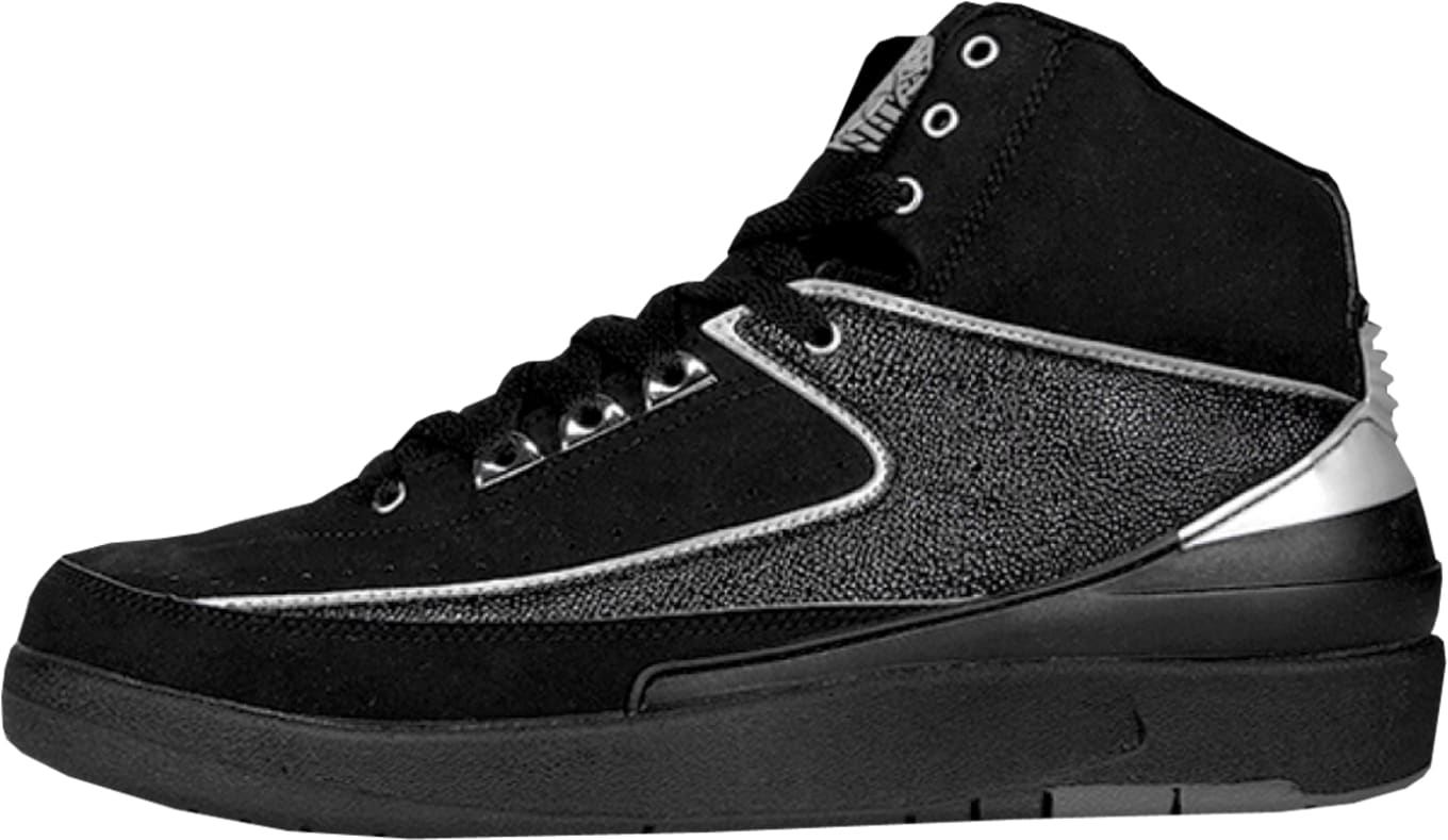 black and chrome jordan 2